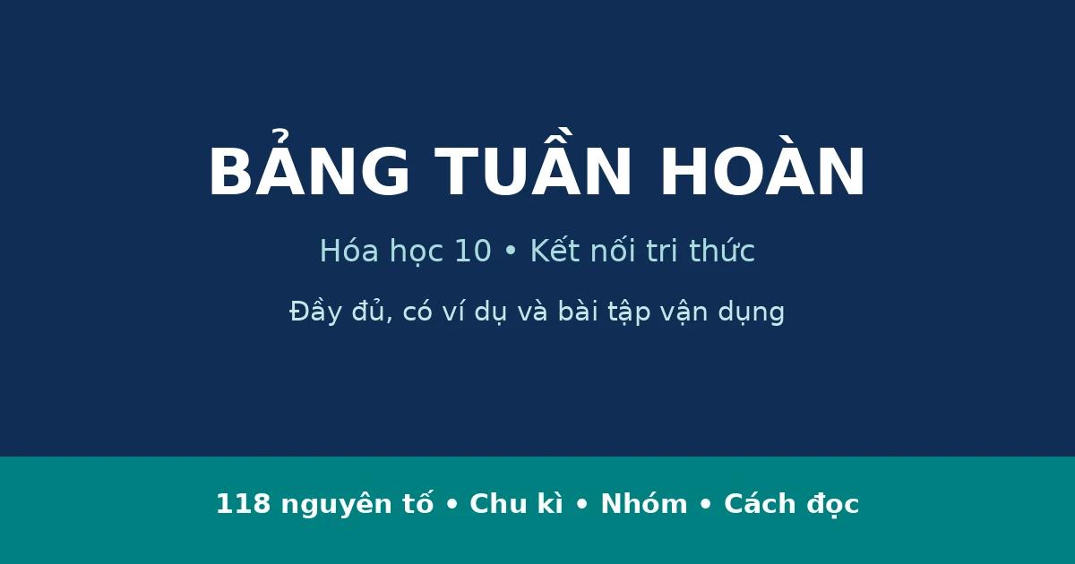 Bảng tuần hoàn hóa học và cách đọc